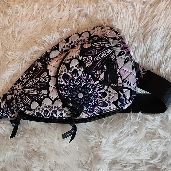 Vera Bradley Floral Patterned Sling Bag - Black and Purple Crossbody Bag main image 5